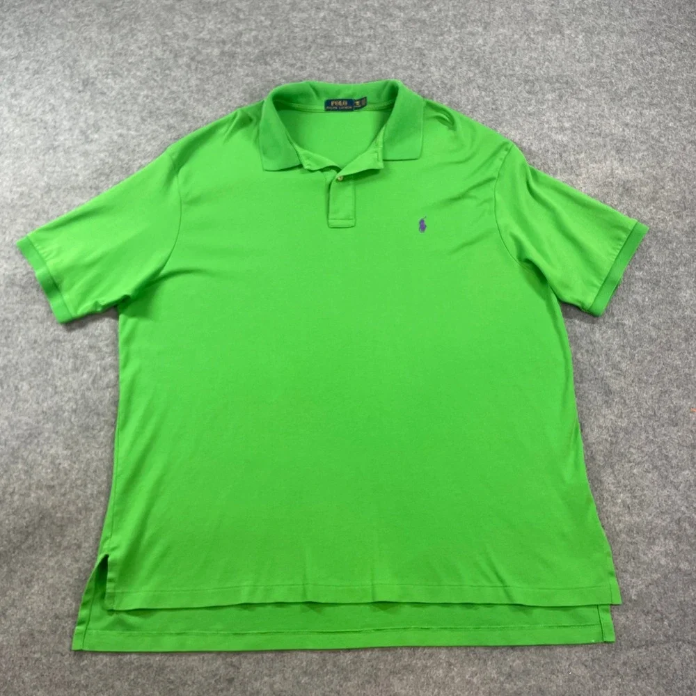 Polo Ralph Lauren Mens Shirt 2XB/2G Green Short Sleeve Classic Prep